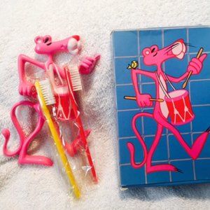 Vintage Avon The Pink Panther Toothbrush & Holder